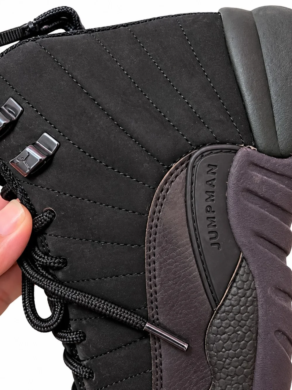 Jordan Kids Black with Purple Accents Sneakers